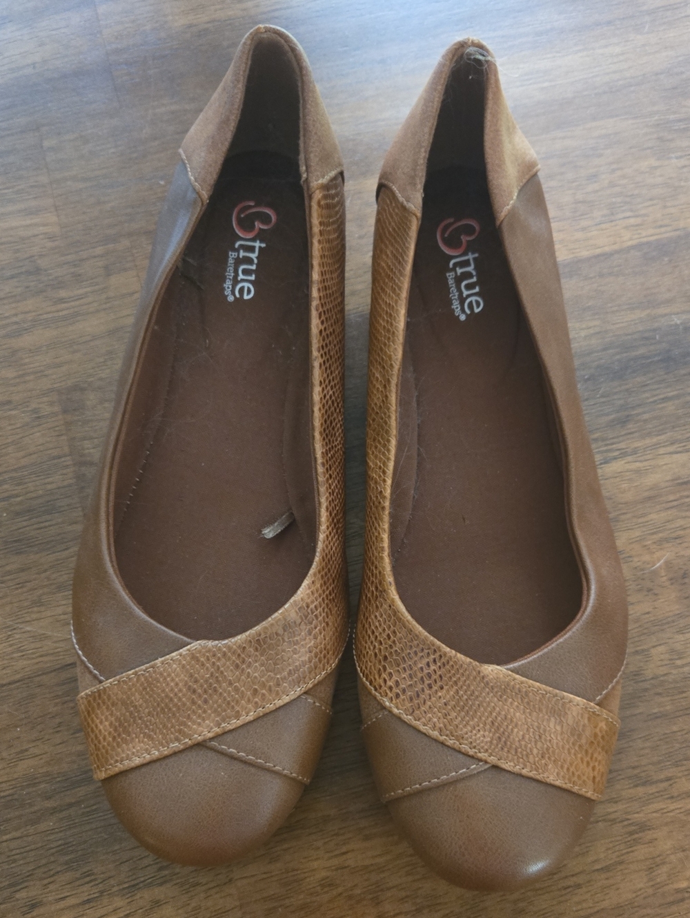 Women's Brown Crossband Ballet Flats